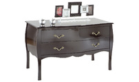 Kommode / Konsole LOUISA � 2 Schubladen � schwarz