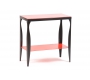 Konsole / Sideboard  BAROCA - rot - aus lackiertem Stahl und geh&auml;rtetem Glas