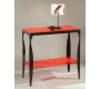 Konsole / Sideboard  BAROCA - rot - aus lackiertem Stahl und geh&auml;rtetem Glas