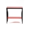 Konsole / Sideboard  BAROCA - rot - aus lackiertem Stahl und geh&auml;rtetem Glas
