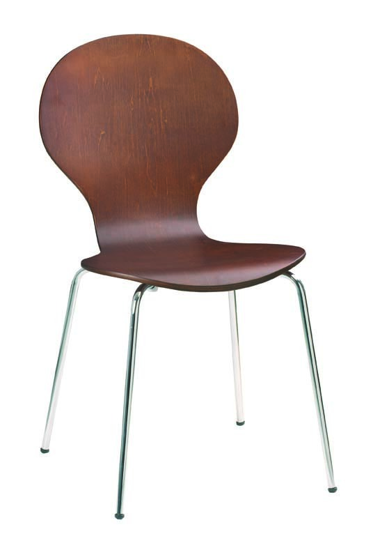 K&uuml;chenstuhl / Esszimmerstuhl Abigail - Farbe Wenge - Satz von 4