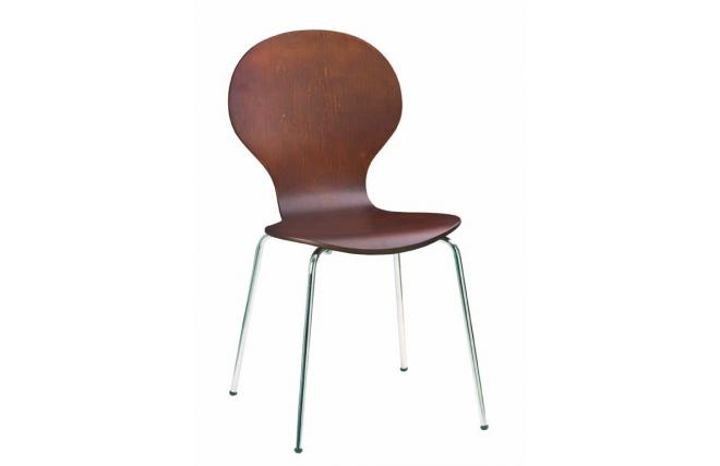 K&uuml;chenstuhl / Esszimmerstuhl Abigail - Farbe Wenge - Satz von 4