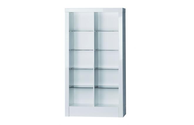 Moderne Bibliothek / Hochregal NEW LEA - wei&szlig; - 10 F&auml;cher und 1 Schublade