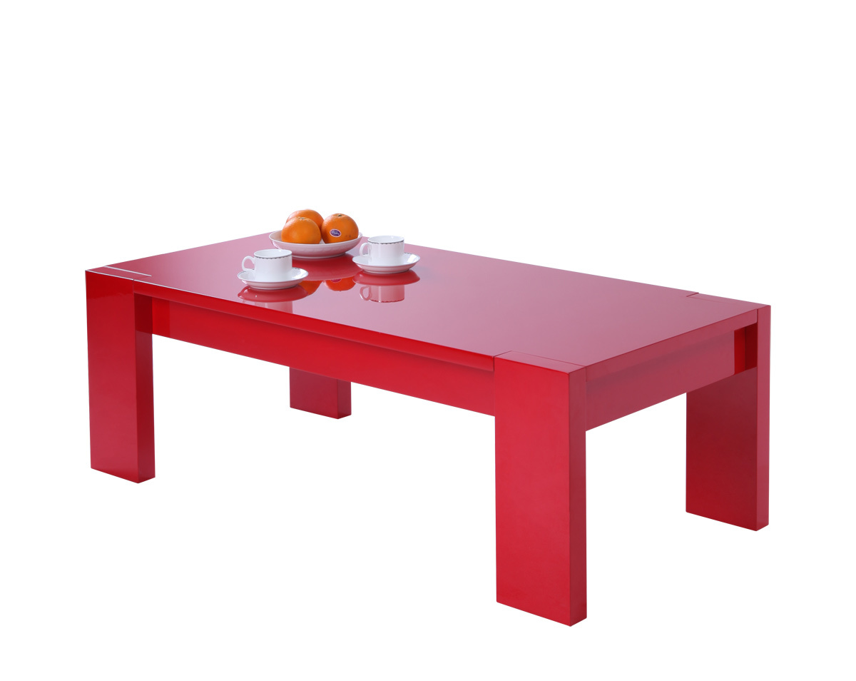 Moderner roter Couchtisch LILOU 
