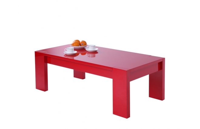 Moderner roter Couchtisch LILOU 