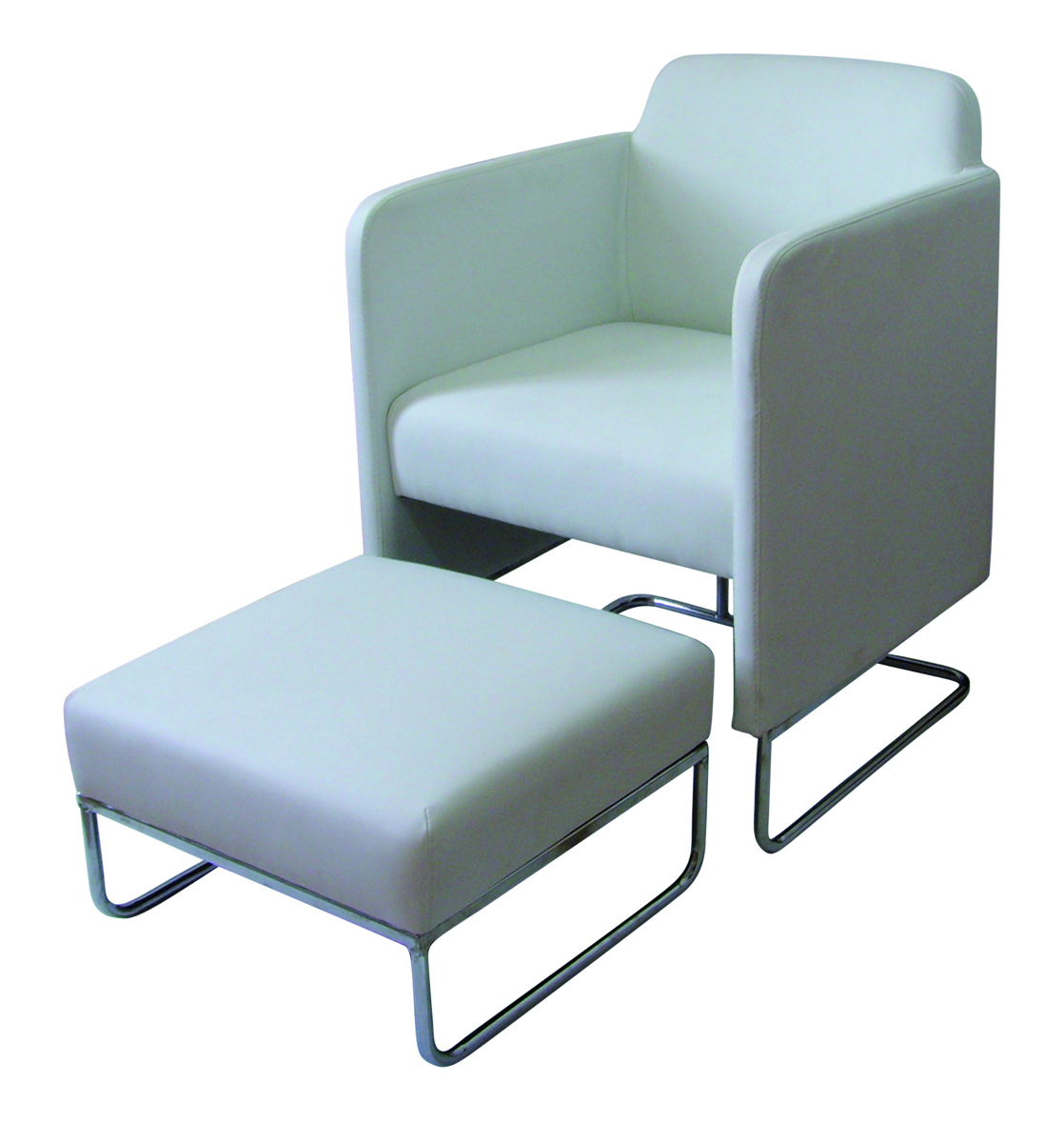 Moderner Weisser Sessel NOLAN Mit Passender Fuss Sttze Miliboo