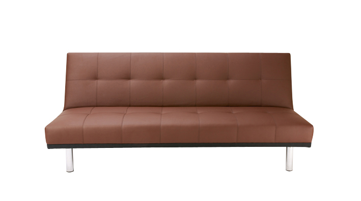 Modernes dreisitziges Sofa PHOENIX aus Polyurethan - kaffeebraun