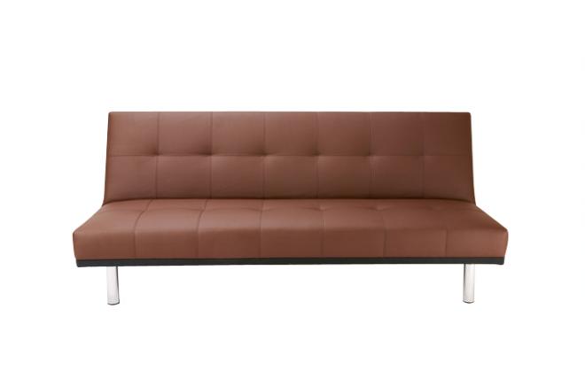 Modernes dreisitziges Sofa PHOENIX aus Polyurethan - kaffeebraun