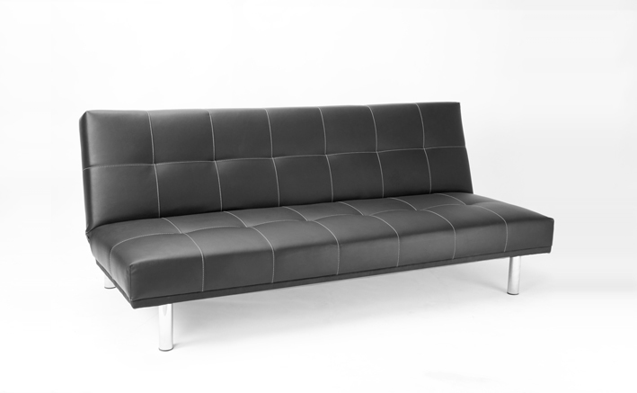 Modernes dreisitziges Sofa PHOENIX aus Polyurethan - schwarz