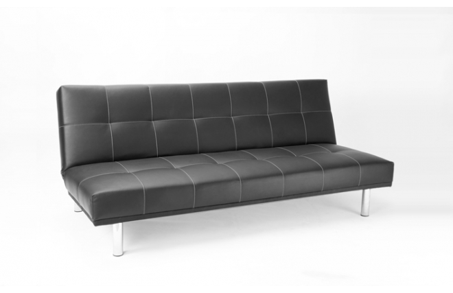 Modernes dreisitziges Sofa PHOENIX aus Polyurethan - schwarz