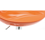 Orangefarbene Barhocker / K&uuml;chenhocker COMET - Satz von 2