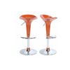 Orangefarbene Barhocker / K&uuml;chenhocker Design GALAXY - Satz von 2