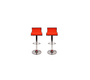 Orangefarbene Barhocker / K&uuml;chenhocker Design WAVE - Satz von 2