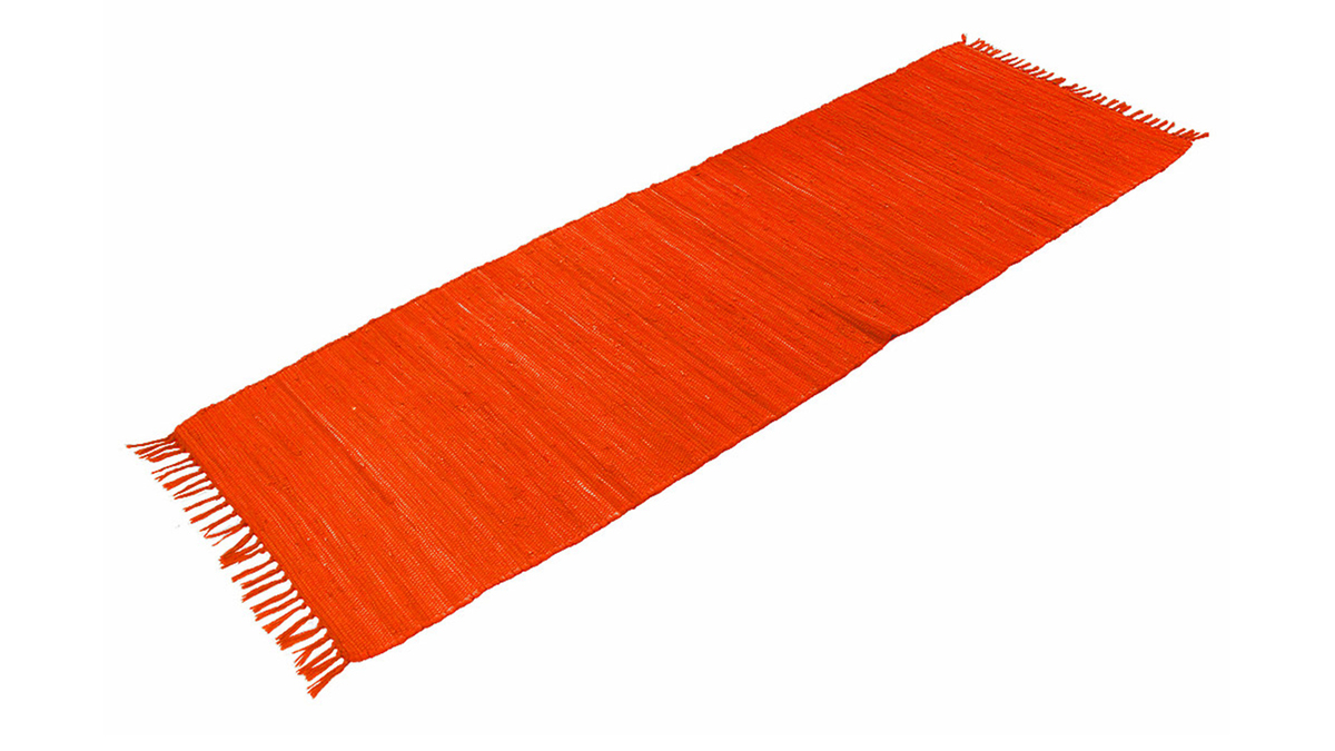 Orangefarbener Teppich fr den Flur 60 x 200 cm AUBAGNE