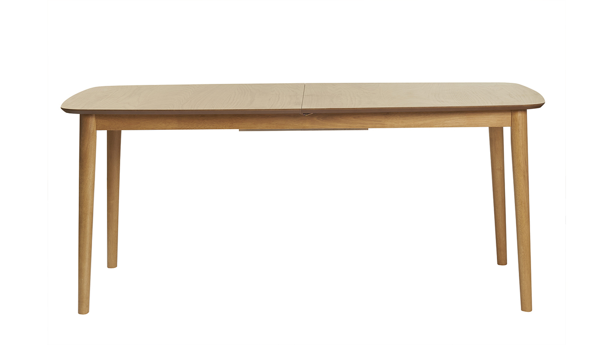 Rechteckiger ausziehbarer Esstisch aus hellem Eichenholz B180-220 cm EGO