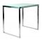 Rechteckiger Bartisch / Hochtisch 120cm INOLA aus Edelstahl und geh&auml;rtetem Glas