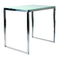 Rechteckiger Bartisch / Hochtisch 120cm INOLA aus Edelstahl und geh&auml;rtetem Glas