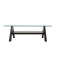 Rechteckiger  Design Salontisch  / Couchtisch BAILEY - Farbe Wenge - Platte aus geh&auml;rtetem Glas