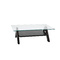 Rechteckiger  Design Salontisch  / Couchtisch BAILEY - Farbe Wenge - Platte aus geh&auml;rtetem Glas