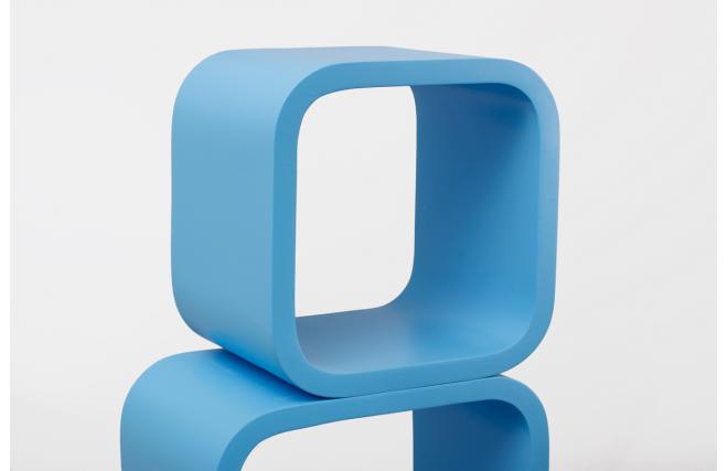 Rechteckiges Regal POP - blau - Satz von 4