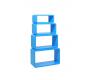 Rechteckiges Regal POP - blau - Satz von 4 