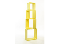 Rechteckiges Regal POP - gelb - Satz von 4 