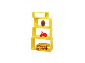 Rechteckiges Regal POP - gelb - Satz von 4 