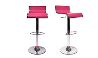 Rosafarbene Barhocker / K&uuml;chenhocker Design WAVE - Satz von 2
