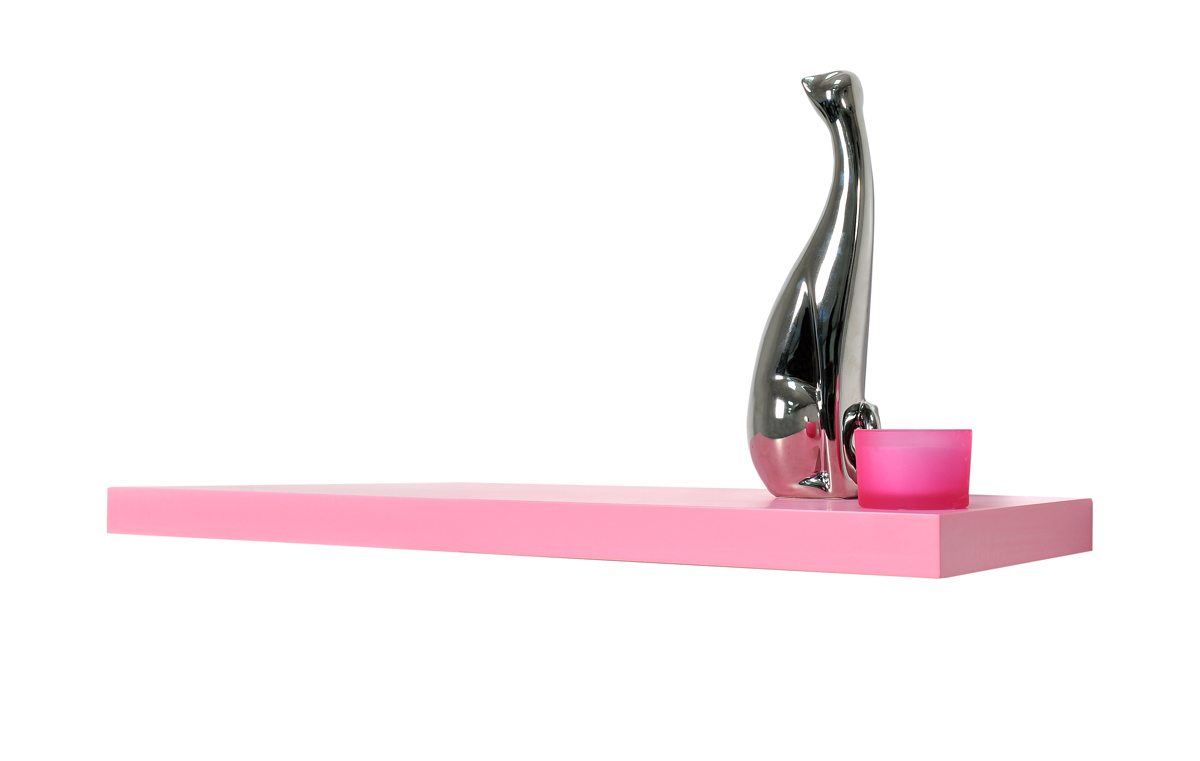 Rosafarbenes Wandregal MANHATTAN 80 cm