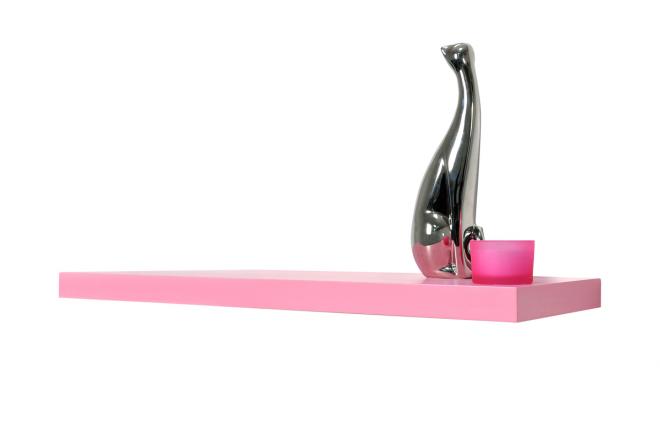 Rosafarbenes Wandregal MANHATTAN 80 cm
