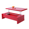 Rot lackierter hochklappbarer Designer Couchtisch LOLA 