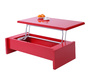 Rot lackierter hochklappbarer Designer Couchtisch LOLA 