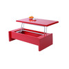 Rot lackierter hochklappbarer Designer Couchtisch LOLA 