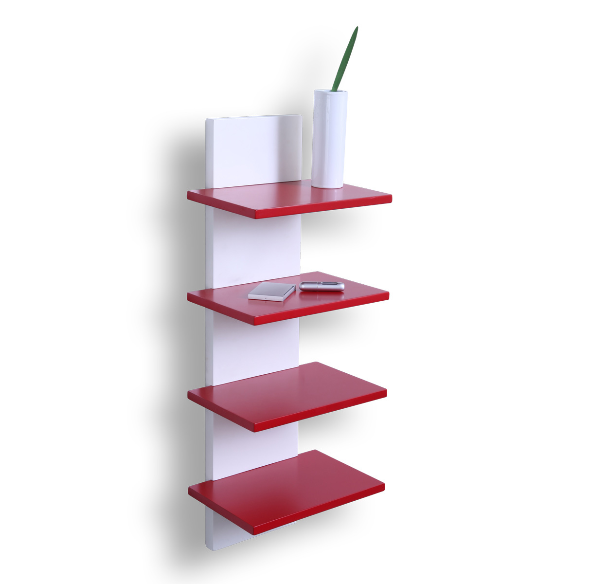 Rotes Designer Wandregal GRAZZIA