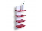 Rotes Designer Wandregal GRAZZIA