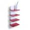 Rotes Designer Wandregal GRAZZIA