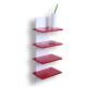 Rotes Designer Wandregal GRAZZIA
