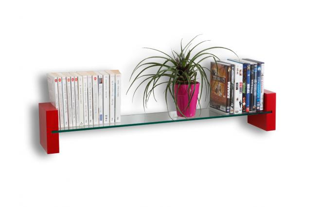 Rotes designer Wandregal LENA