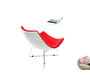 Rotweisser Sessel HELIO