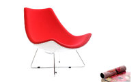 Rotweisser Sessel HELIO