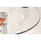 Runder Tisch aus Glas und Chrommetall Eddie