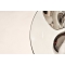 Runder Tisch aus Glas und Chrommetall Eddie