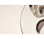 Runder Tisch aus Glas und Chrommetall Eddie