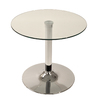 Runder Tisch aus Glas und Chrommetall Eddie