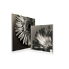 Satz von 2 Design Gem&auml;lden FLOWERS