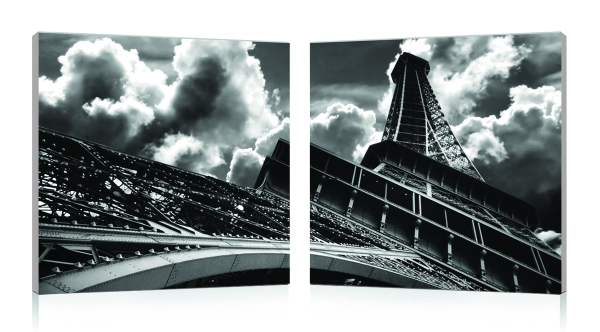 Satz von 2 Design Gem&auml;lden PARIS