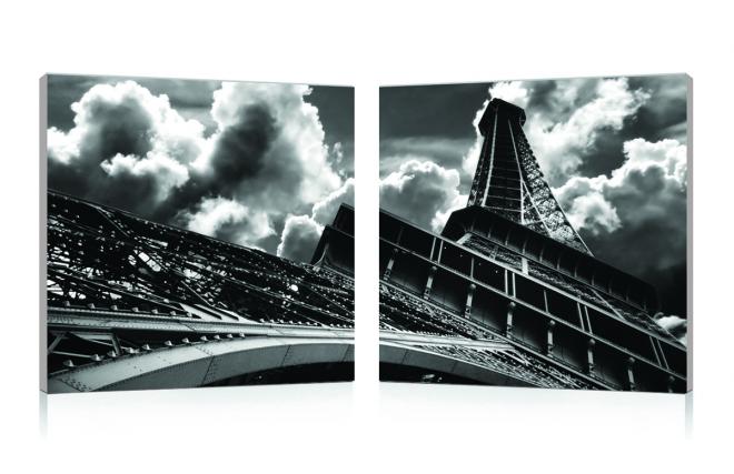 Satz von 2 Design Gem&auml;lden PARIS