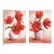 Satz von 2 Design Gem&auml;lden POPPIES