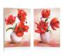 Satz von 2 Design Gem&auml;lden POPPIES