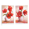 Satz von 2 Design Gem&auml;lden POPPIES